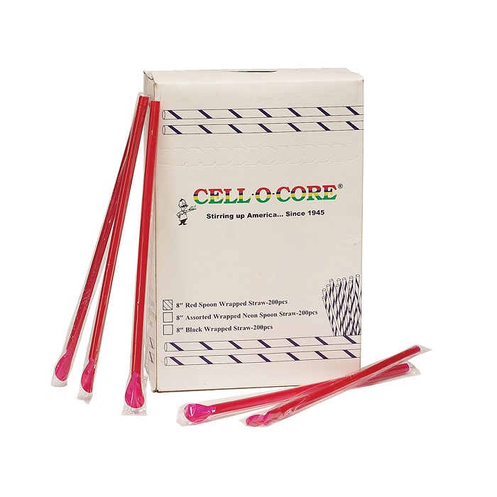 Cell-o-core slushy red straws 300ct