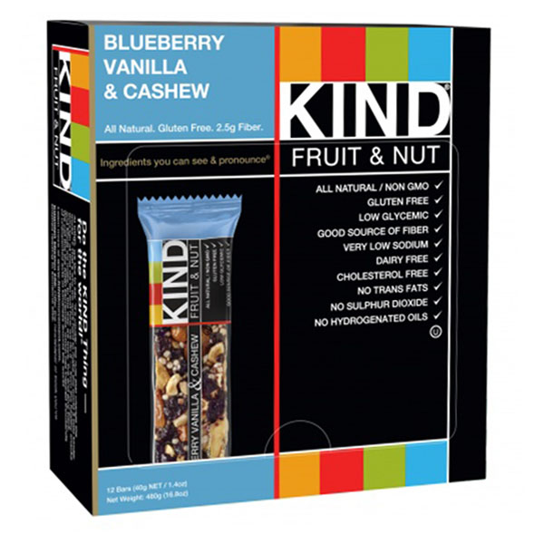 Kind blueberry vanila & cashew 12ct