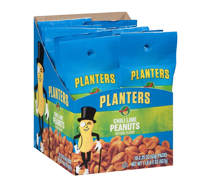 Planter chili lime peanuts 10ct 2.25oz
