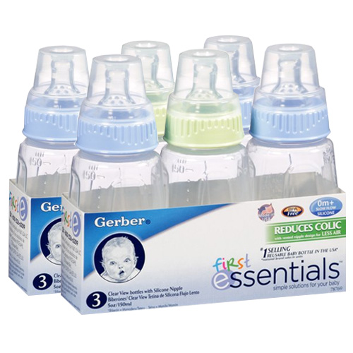 Gerber baby bottles small 6ct 5oz