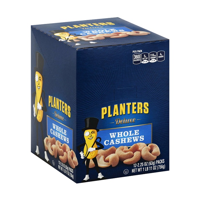 Planters whole cashews nut 12ct