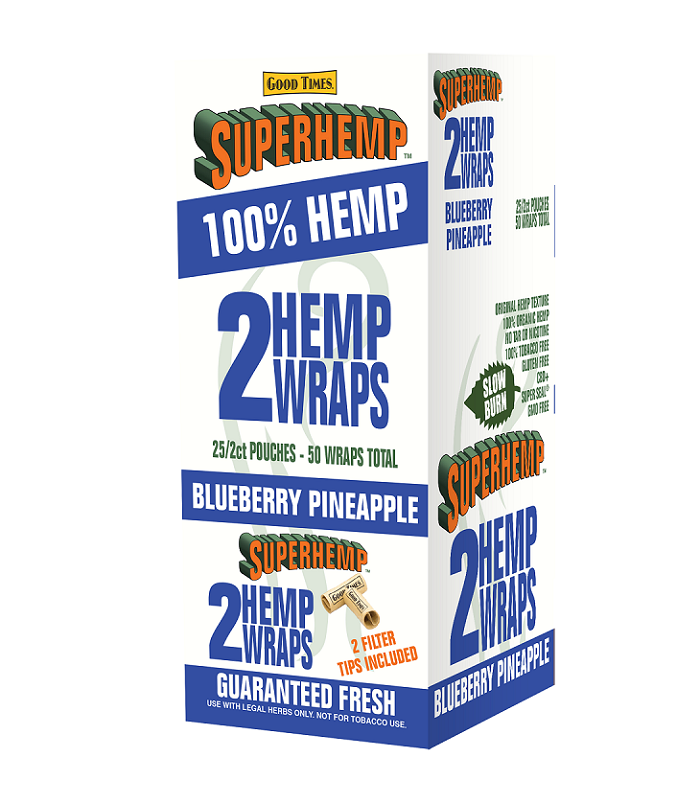 Superhemp blueberry pineapple filter tips 25/2pk