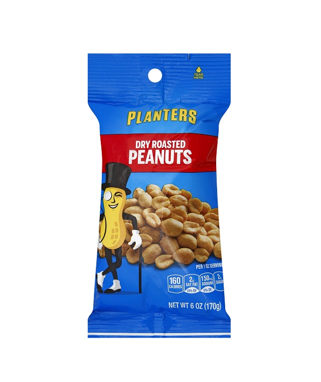 Planters dry roasted peanuts h/b 6oz