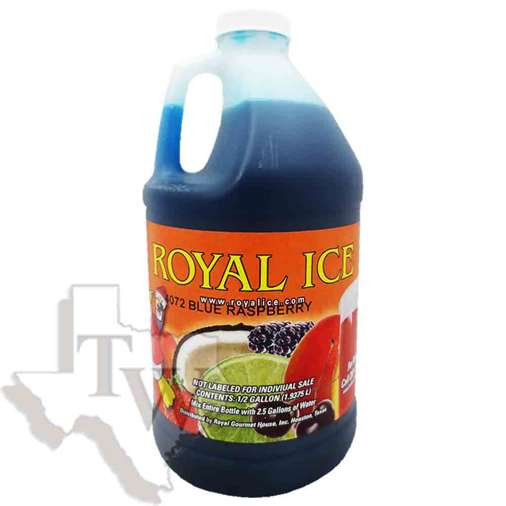 Royal ice blue raspberry slushy 1/2gal