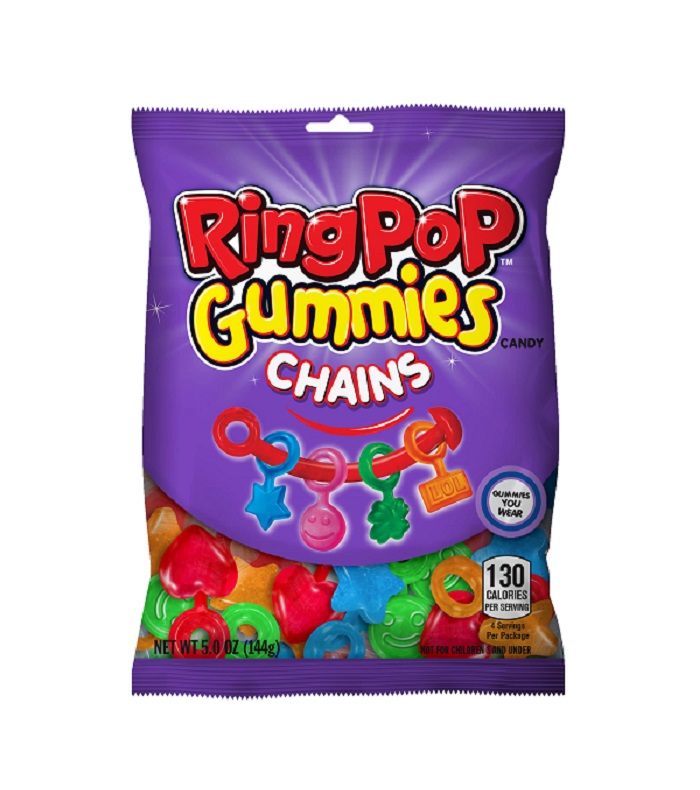 Topps ring pop gummies chain h/b 5oz