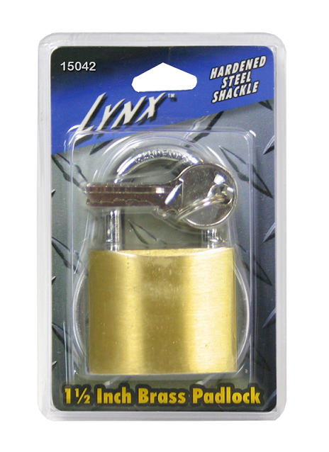 Lynx brass padlock with keys