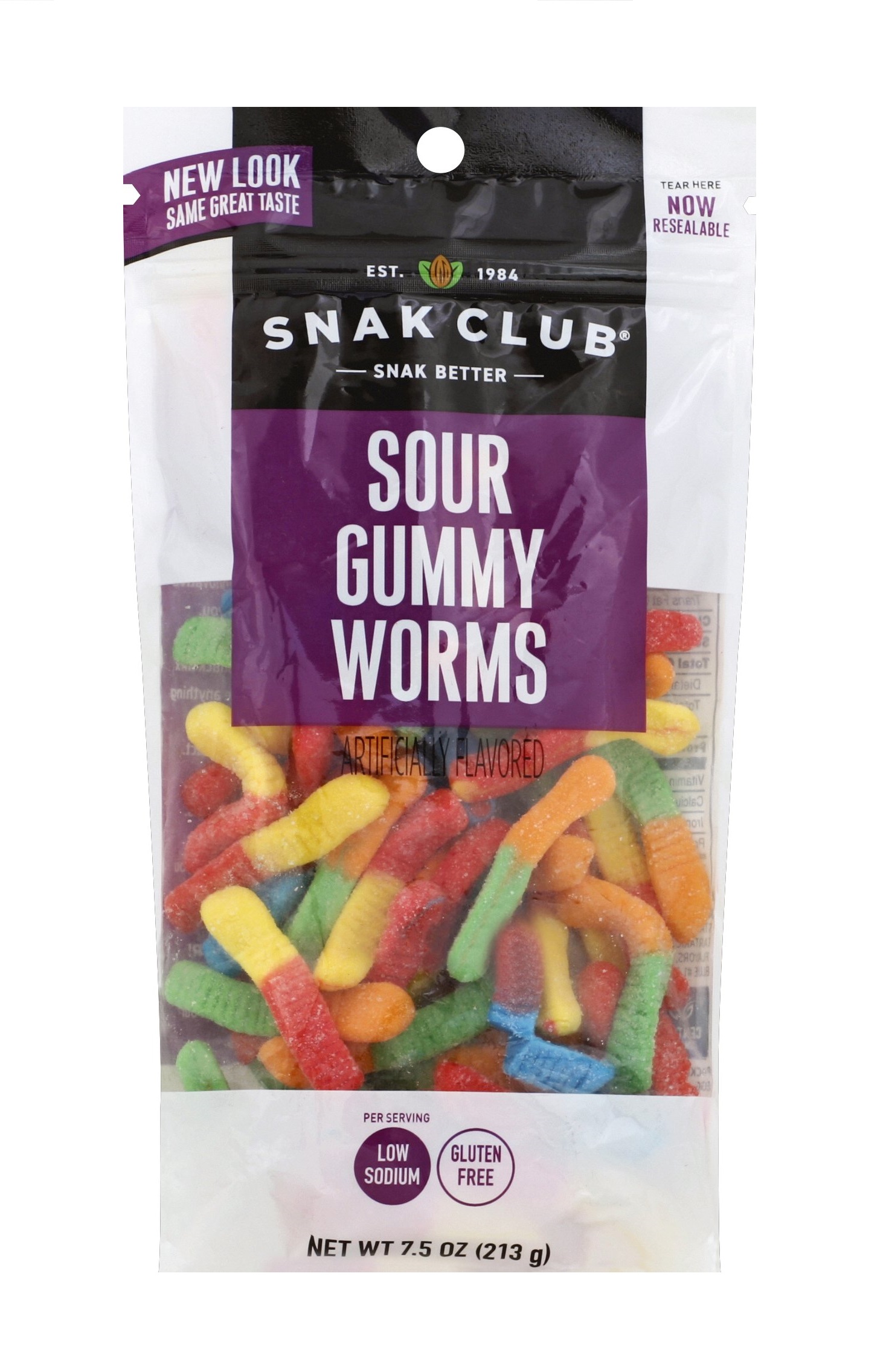 SNAK CLUB SOUR GUMMY WORMS 6CT 7.5OZ - Nuts & Seeds - Snacks - Texas ...