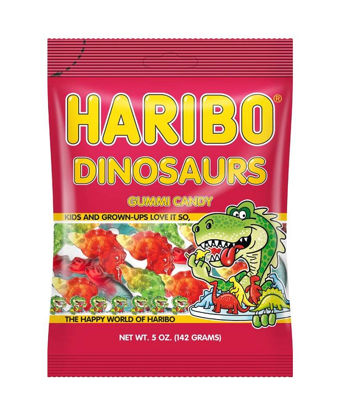 Haribo dinosaurs gummi candy h/b 5oz