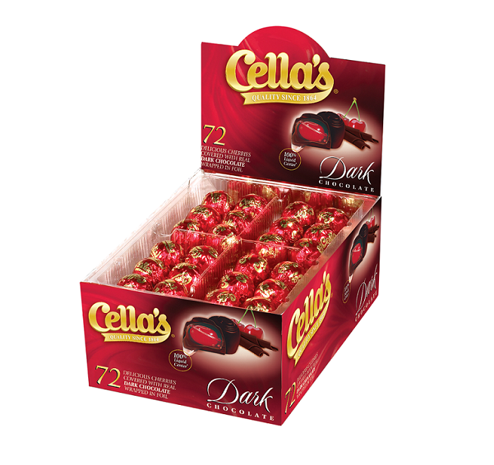 Cellas dark chocolate & cherries 72ct