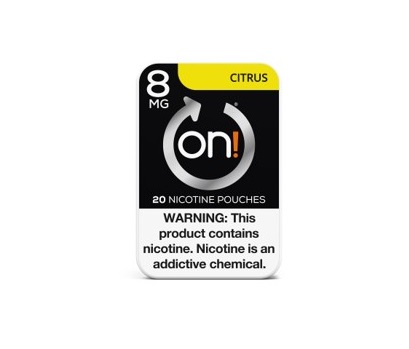 On citrus nicotine pouch 8mg 5ct