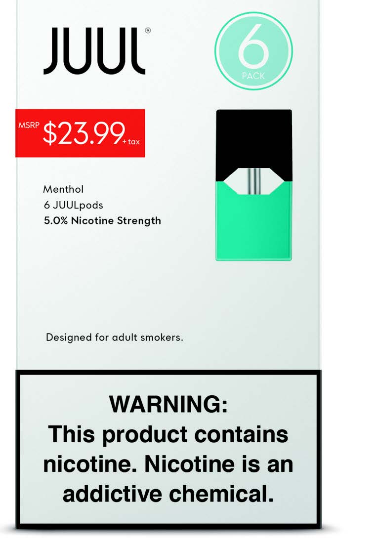 Juul menthol 5.0% pods 4/6ct