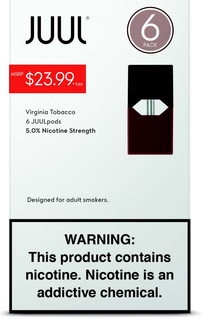 Juul virginia tobacco 5.0% pods 4/6ct