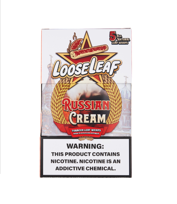 Loose leaf russian cream cigar wraps 8/5pk