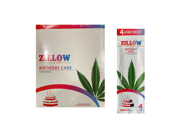 Zillow birthday cake hemp wraps 20/4pk