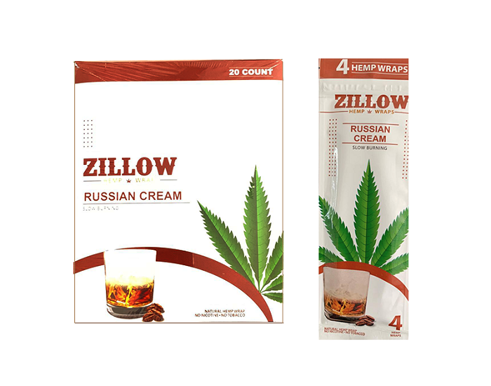 Zillow russian cream hemp wraps 20/4pk