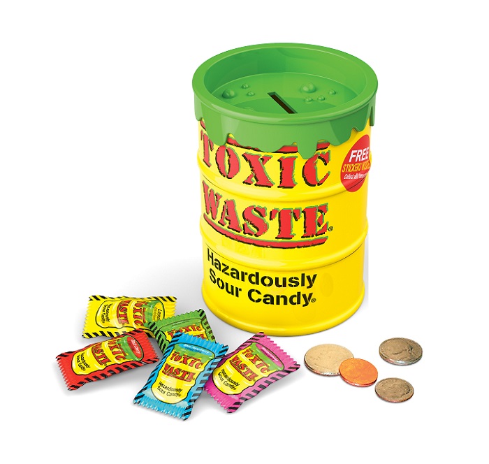 Toxic waste asst sour hard candy stickers 3oz