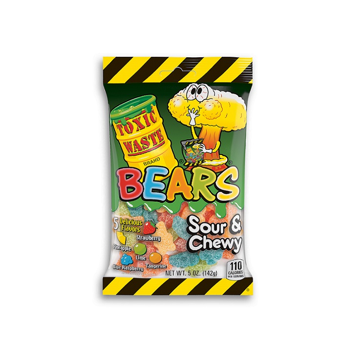 Toxic waste bears sour & chewy h/b 5oz