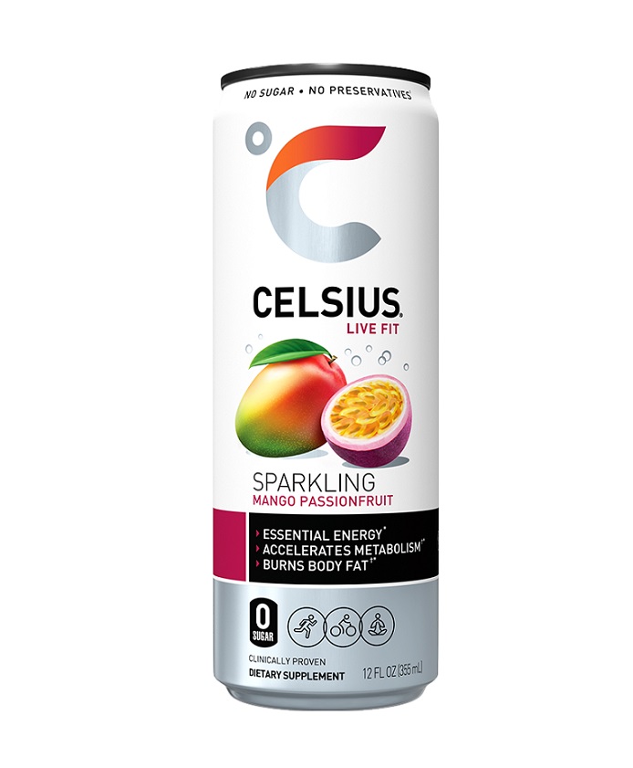 Celsius sparkling mango passionfruit 12ct 12oz