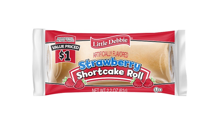 Little debbie strw short cake rolls $1 6ct