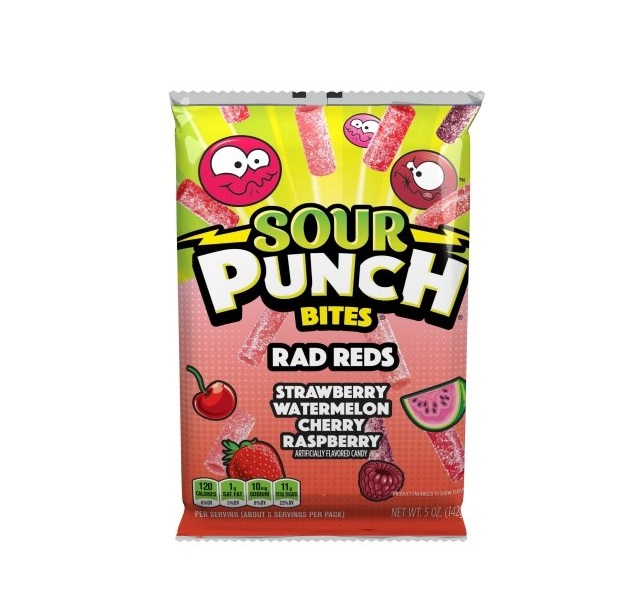 Sour punch rad red bites h/b 5oz