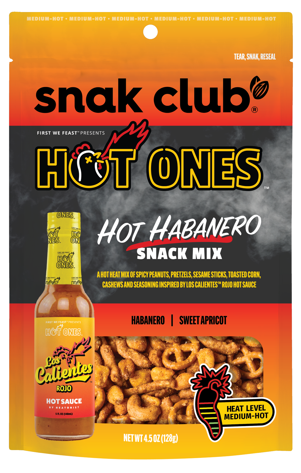 Snak club hot ones hot habanero 4.5oz