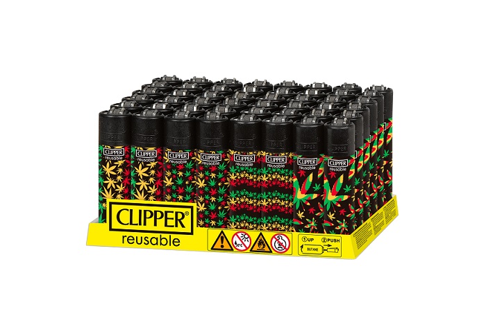 Clipper jamaican pattern lighter 48ct