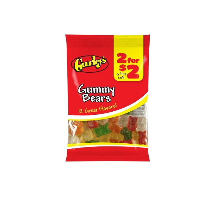 Gurley`s gummi bears 2/$2 12ct 3.25oz