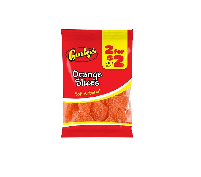 Gurley`s gummi orange slices 2/$2 12ct 4.5oz