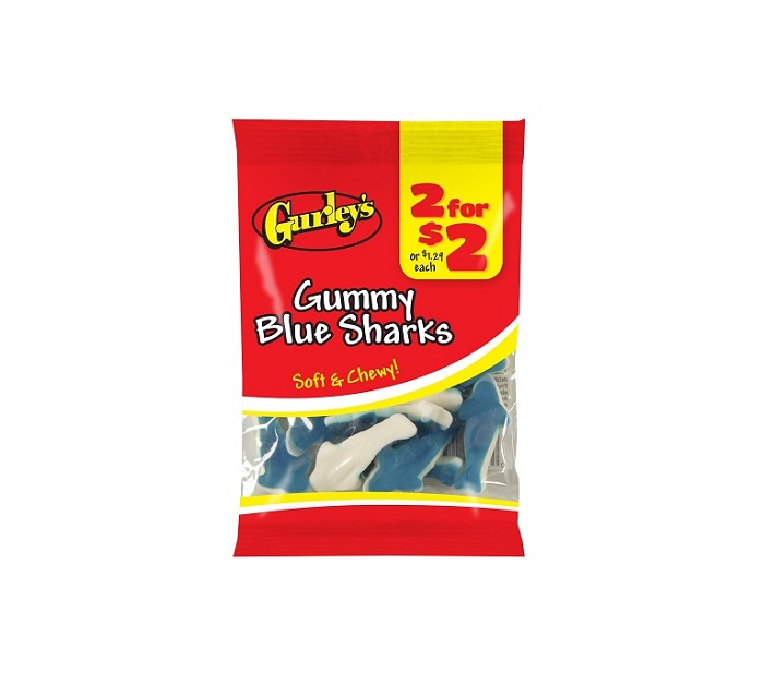 Gurley`s gummi blue sharks 2/$2 12ct 3oz