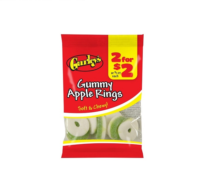 Gurley`s gummi apple rings 2/$2 12ct 3oz