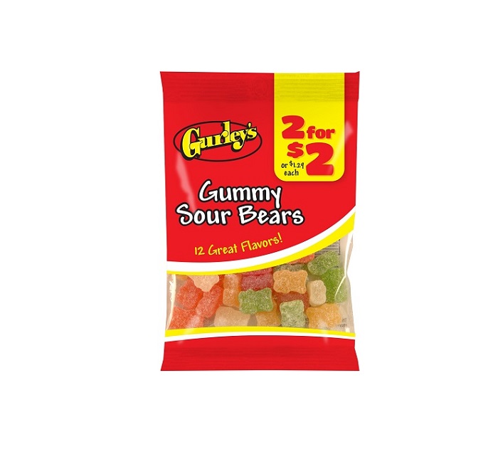 Gurley`s gummi sour bears 2/$2 12ct 3oz