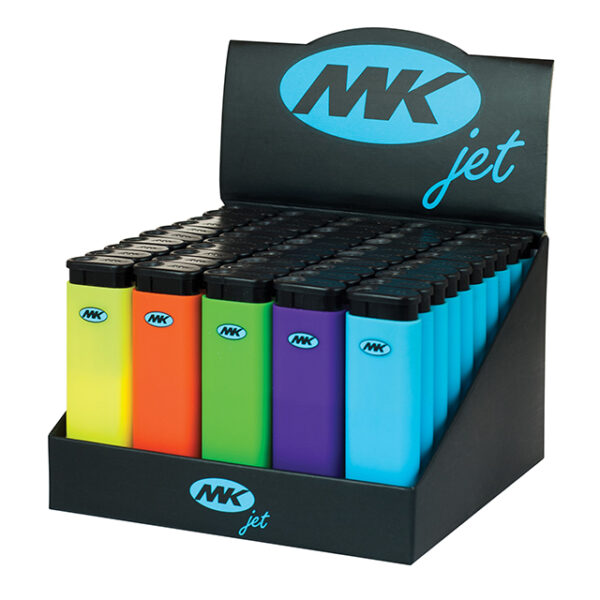 Mk jet lighter assoretd colors windproof 50ct