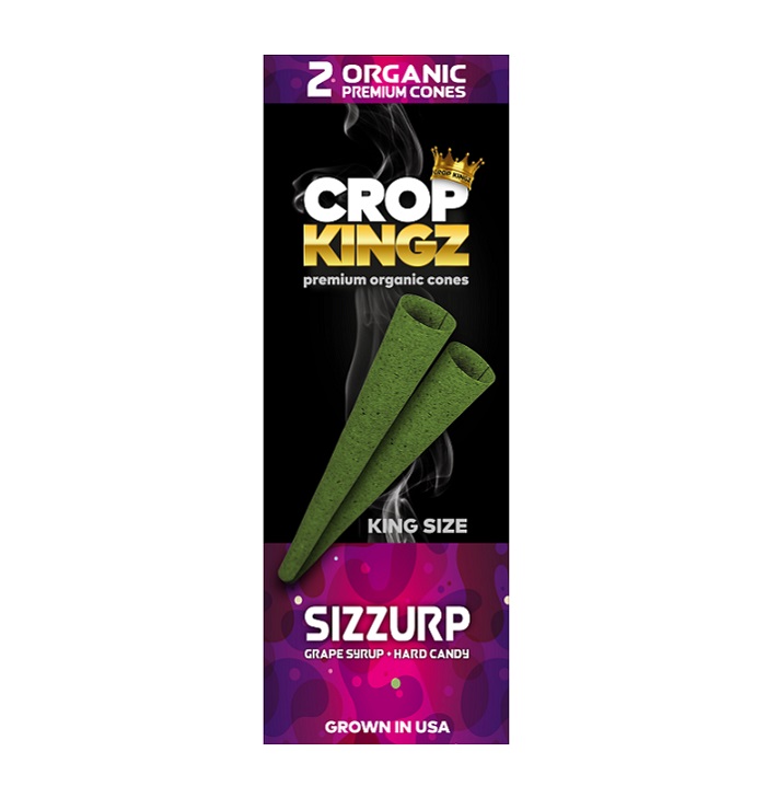 Crop kingz sizzurp organic cones k/s 10/2pk