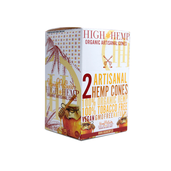 High hemp honey potswirls cones 15/2pk