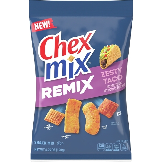 Chex mix zesty taco snack mix remix 4.25oz