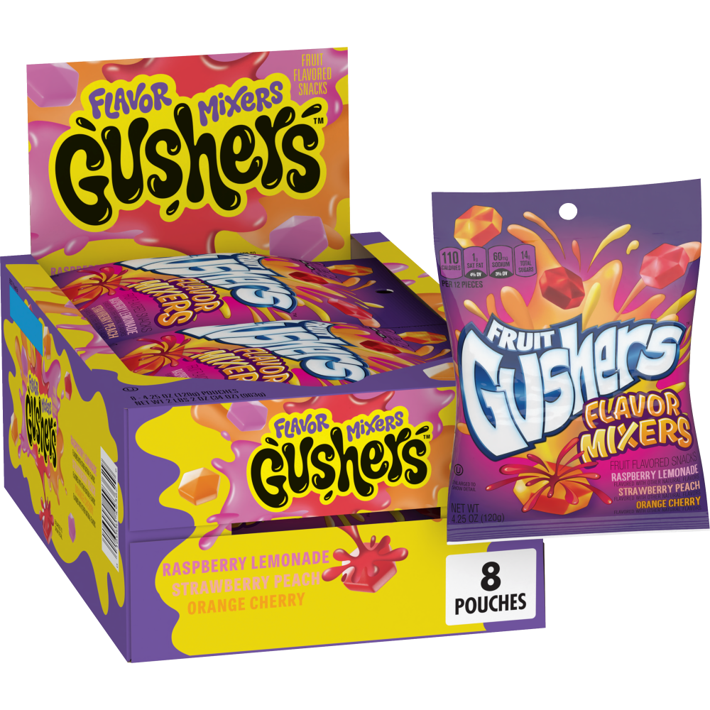 Gushers flavor mixers fruit snacks h/b 4.25oz