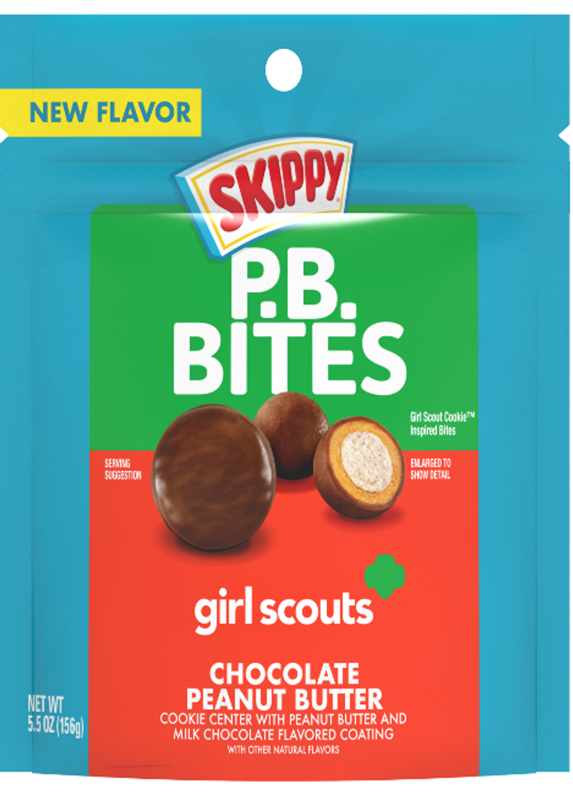 Skippy p.b. bites girl scouts chocolate peanut but