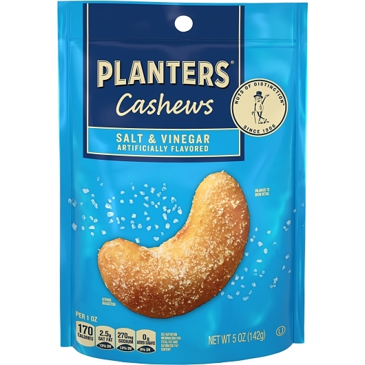 Planters cashews salt & vinegar 5oz