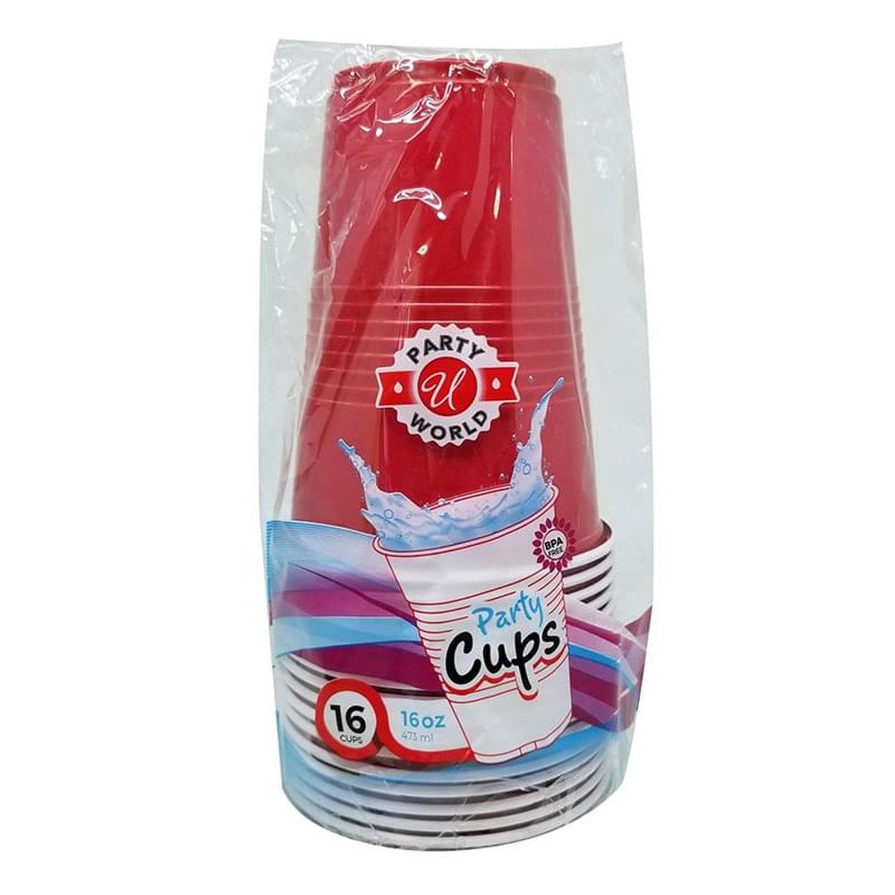 U partyworld red co-ex cups 16oz 16ct