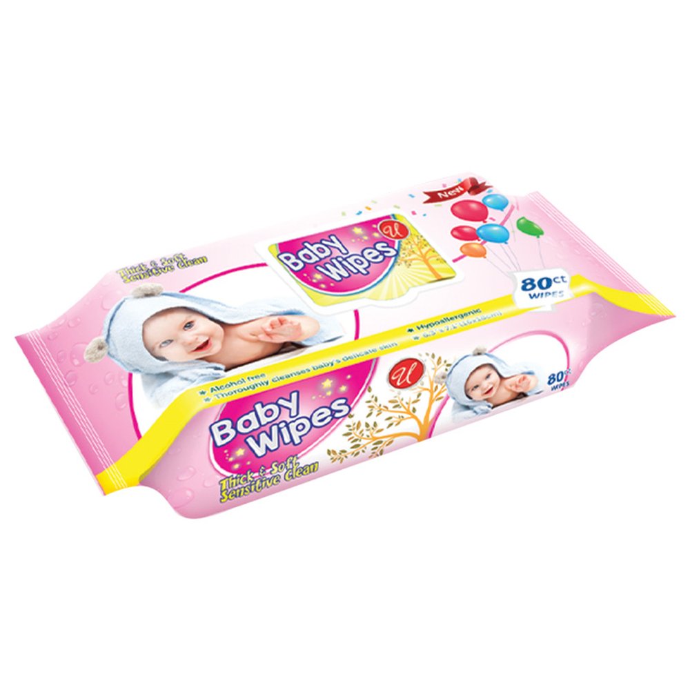 U baby wipes with pink cap 80ct