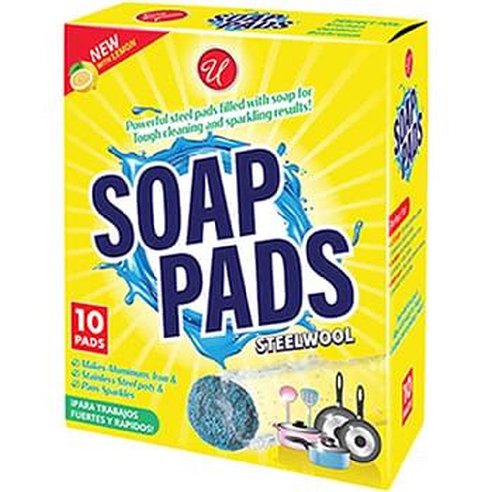 U steel wool soap pad with lemon 10ct