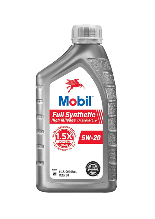 Mobil sae 5w20 full synthetic high mileage 6ct 1qt