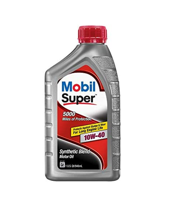 Mobil motor oil 10w40 super 6ct 1qt