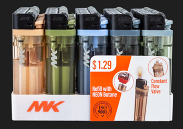 Mk plus 5 assorted refill lighter 50ct