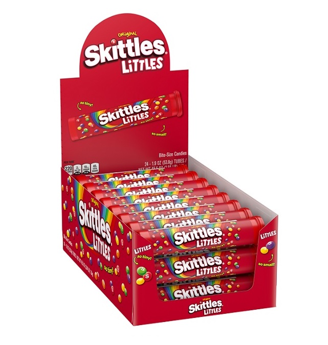 Skittles littles original mega tube k/s 24ct 1.9oz