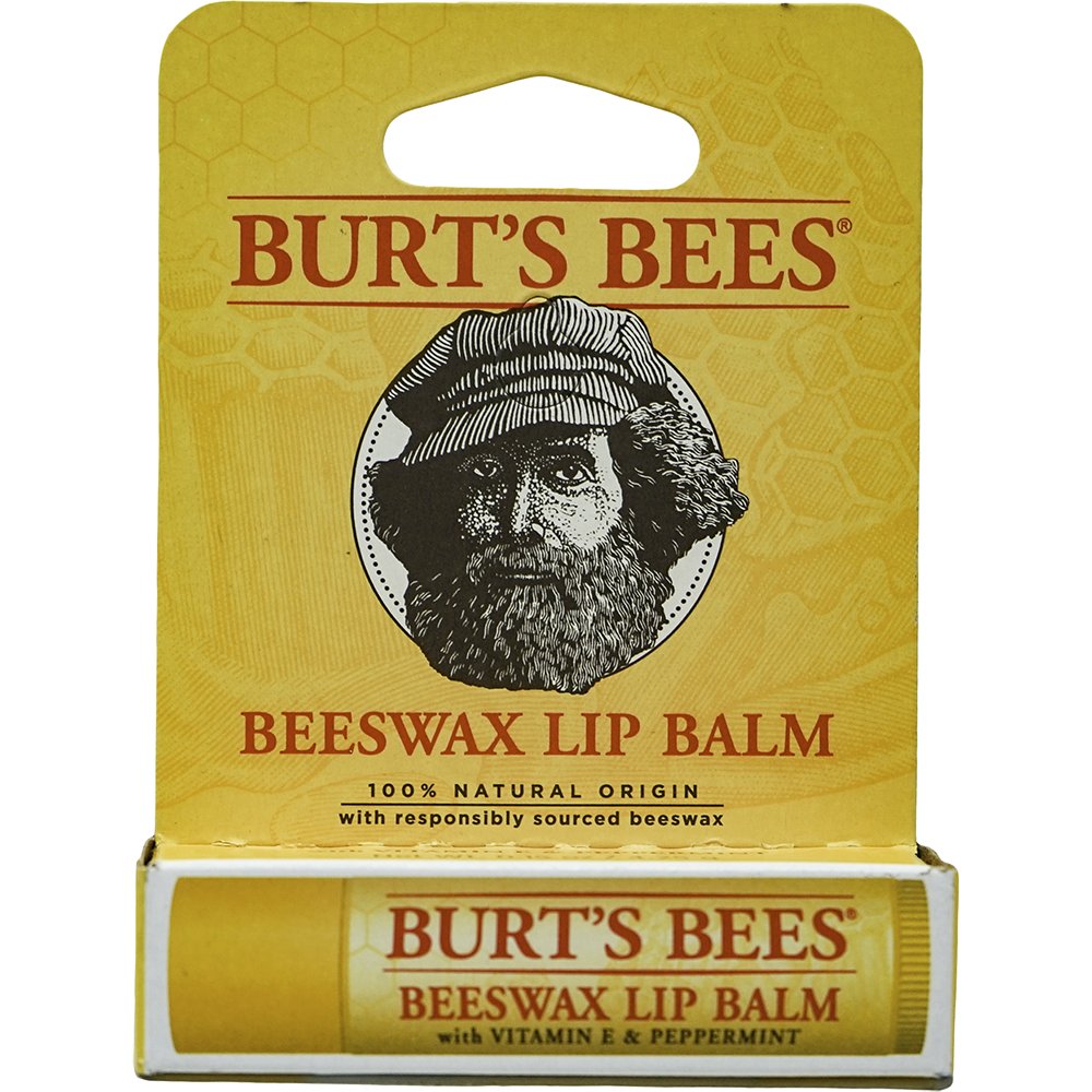 Burt`s bees beeswax carded  lip balm 0.15oz