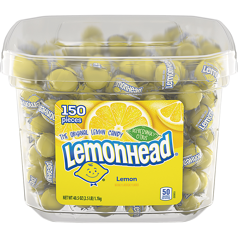 Lemonhead lemon candy tub 40.5oz 150ct