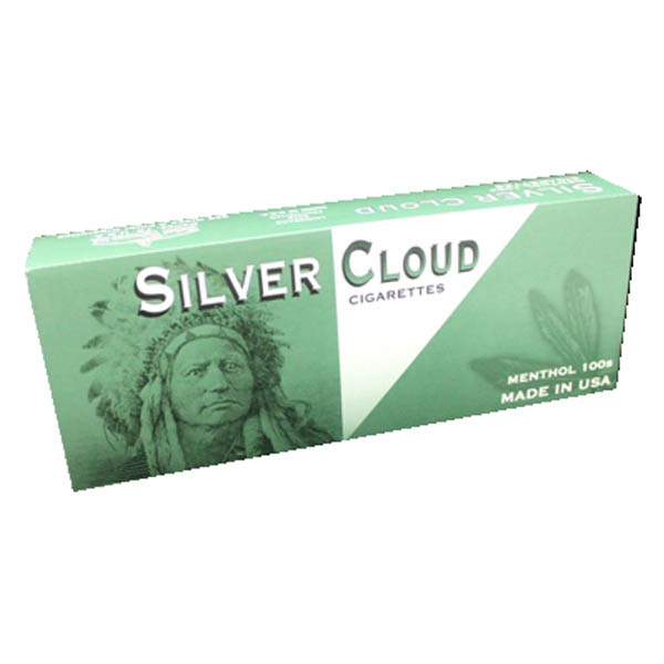 Silver cloud menthol 100 box