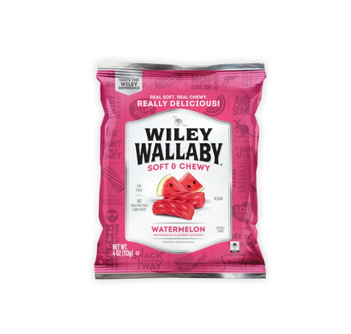 Wiley wallaby watermelon soft & chewy candy 4oz