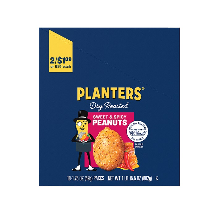 Planter sweet & spicy peanut 2/$1.09 18ct